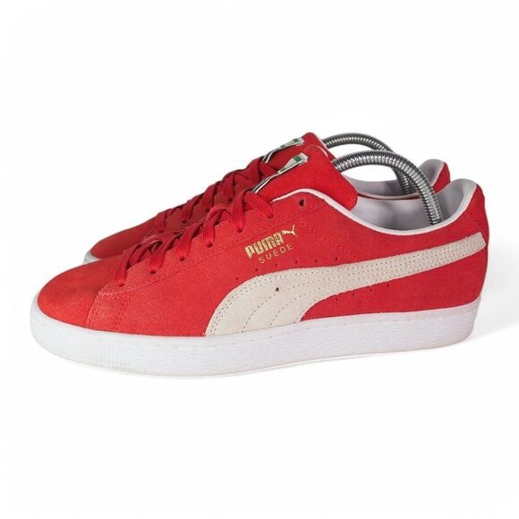 Puma Suede Classic 21 'High Risk Red' Casual Sneakers 374915-02 Men's 8.5 - Picture 2 of 12